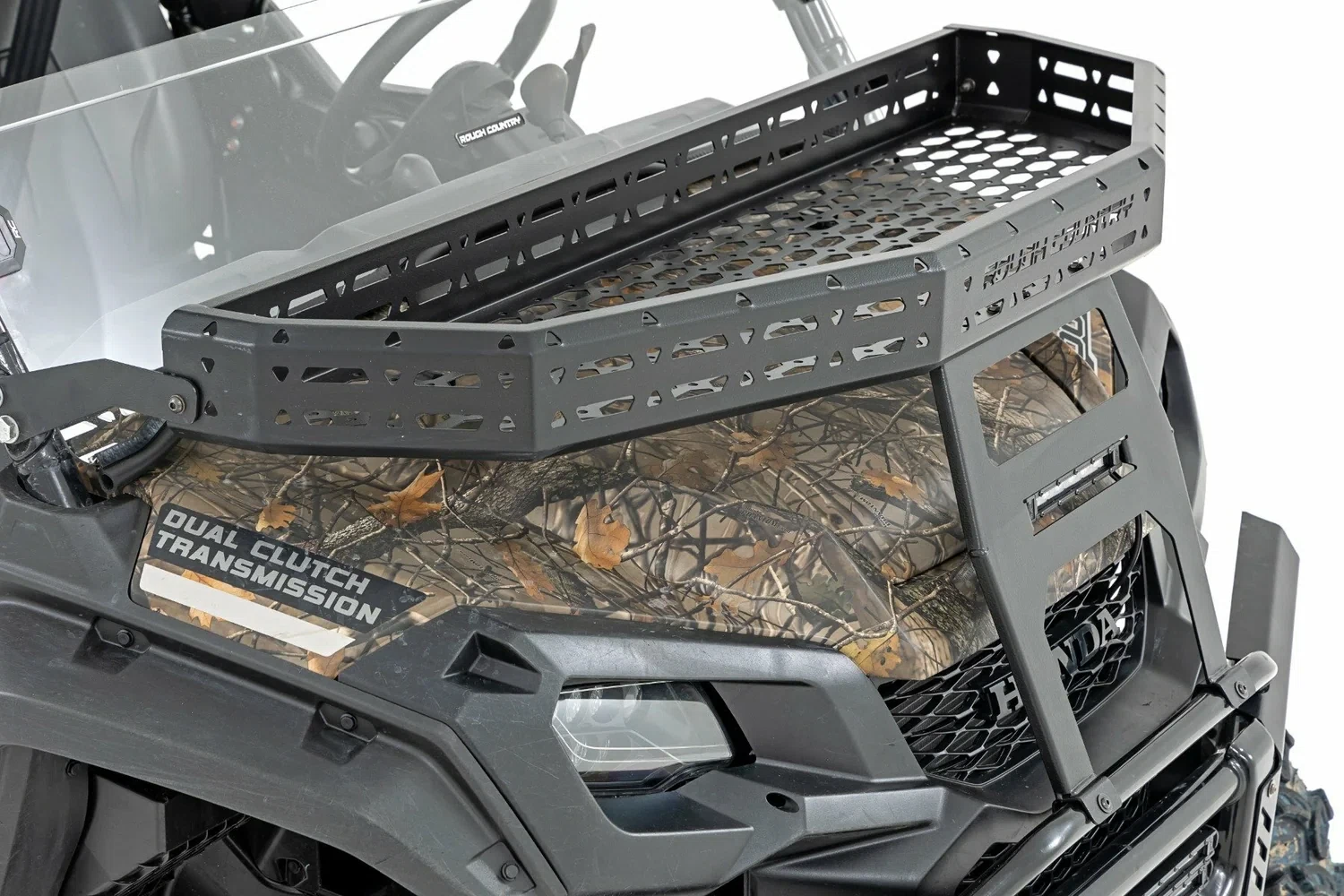 Fits Honda Pioneer 1000 Front Cargo Rack Black Series LED 6_ Light 92059
